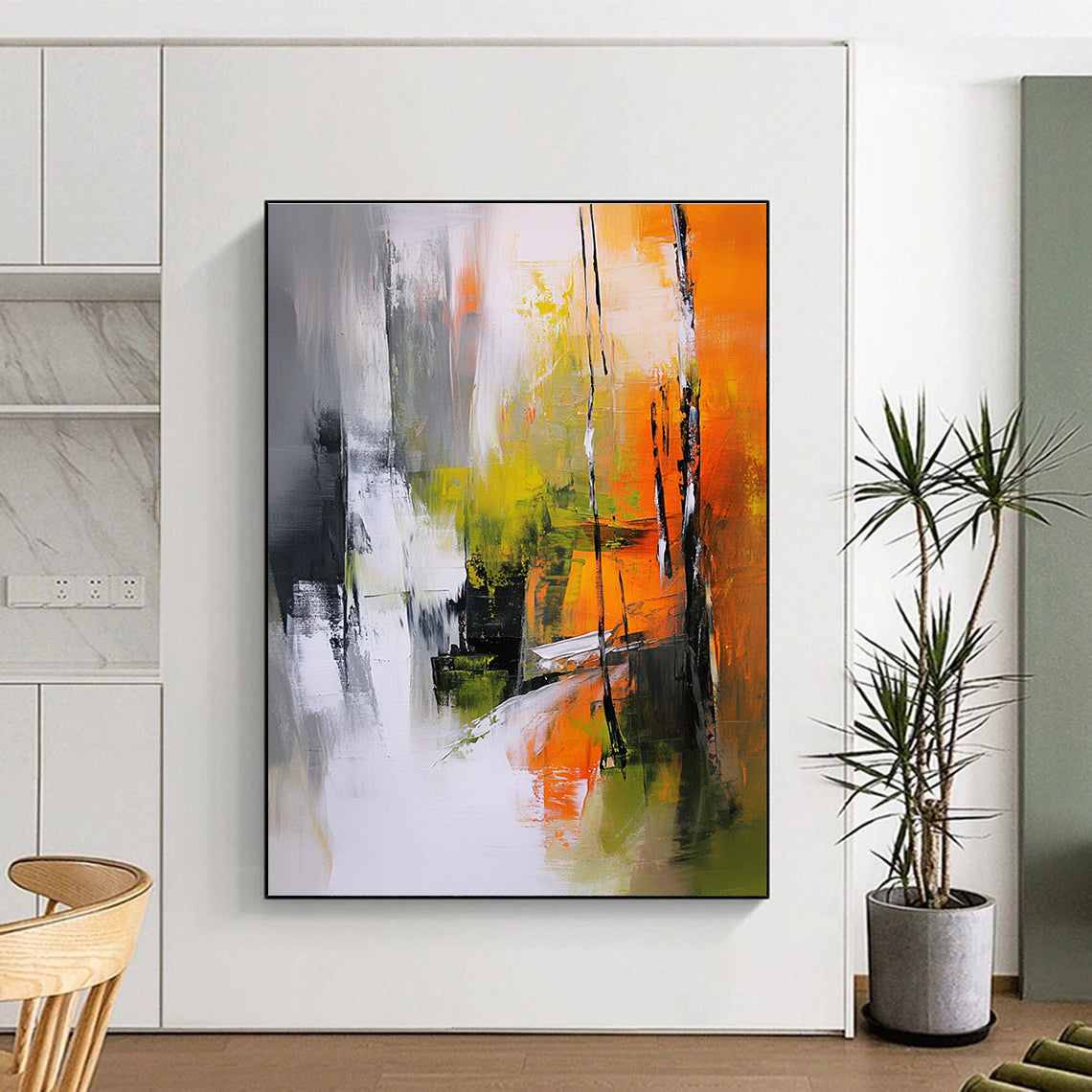 Nature - Inspired Abstract Painting with Vivid Color Palette WINK808