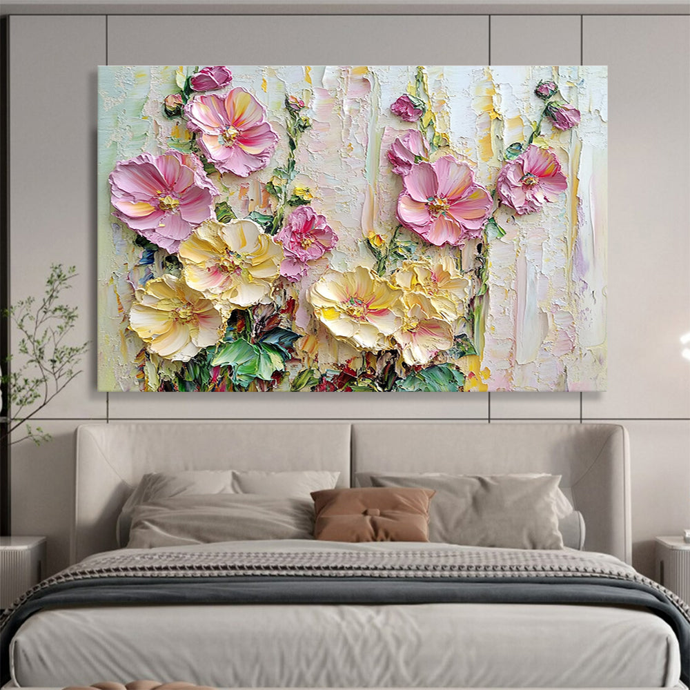 Textured Floral Bouquet Abstract Painting with Rich Details ABS600