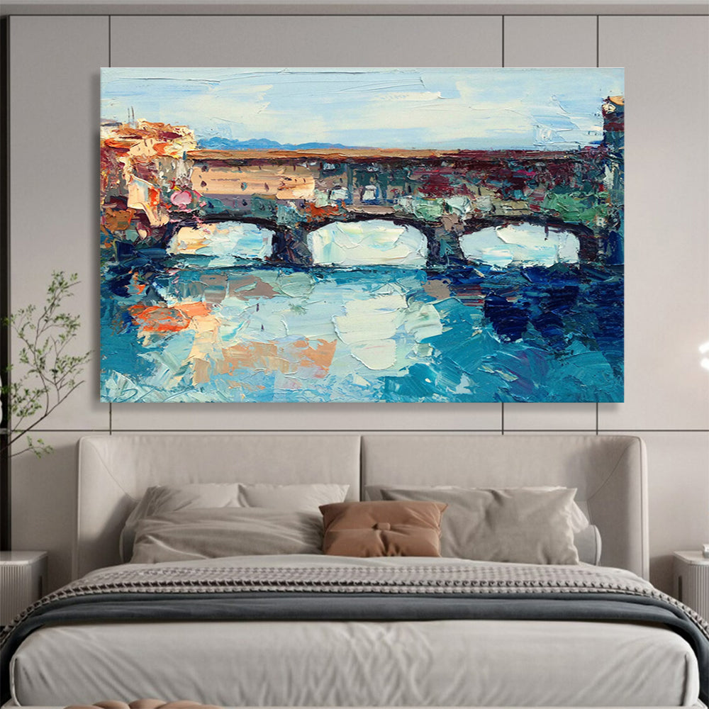 Ancient Bridge Abstract Painting for European - Style Restaurants YHT430