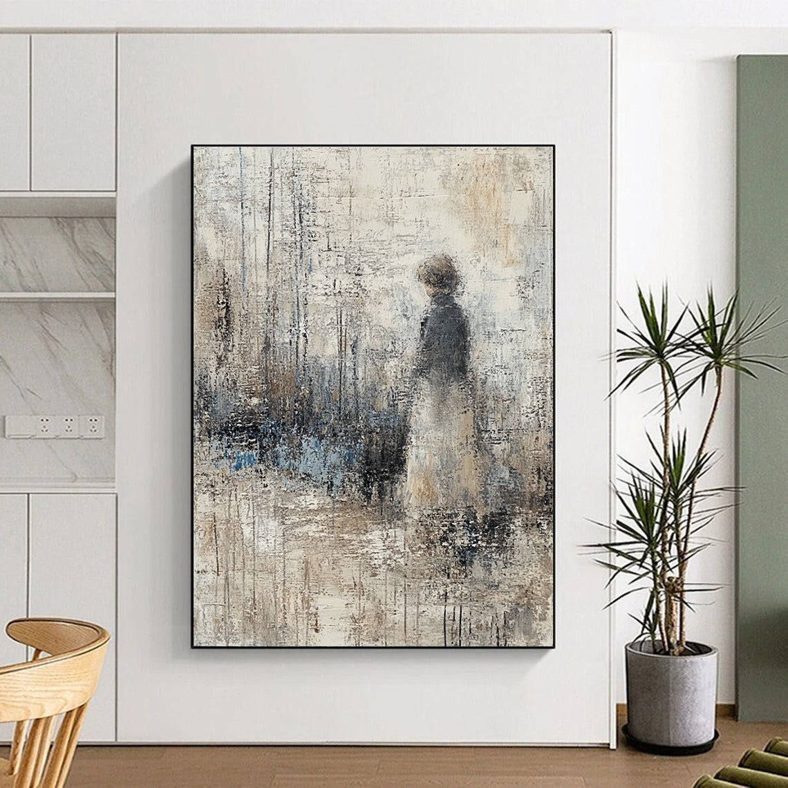 Figure in Forest Abstract - Introspective Nature Art GAB0542