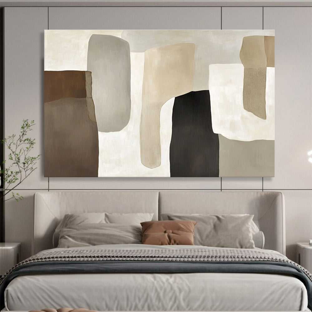 Neutral Tones Abstract Painting with Timeless Elegance ABS439