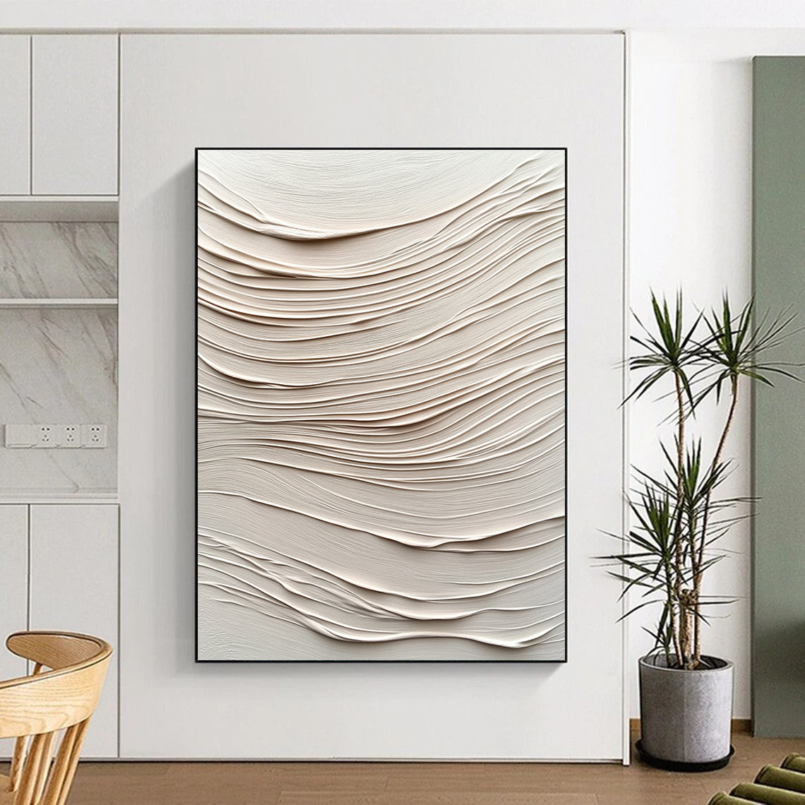 Textured - Wave Abstract Painting with 3D Effects WINK873