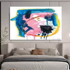 Colorful Bold Abstract Painting for Vibrant Cafes YHT117