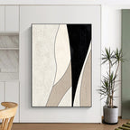 Minimalist Curved Lines Abstract Painting with Gentle Flow WINK058
