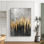 Gold - Forest Abstract Painting for Elegant Living Rooms GAB0860