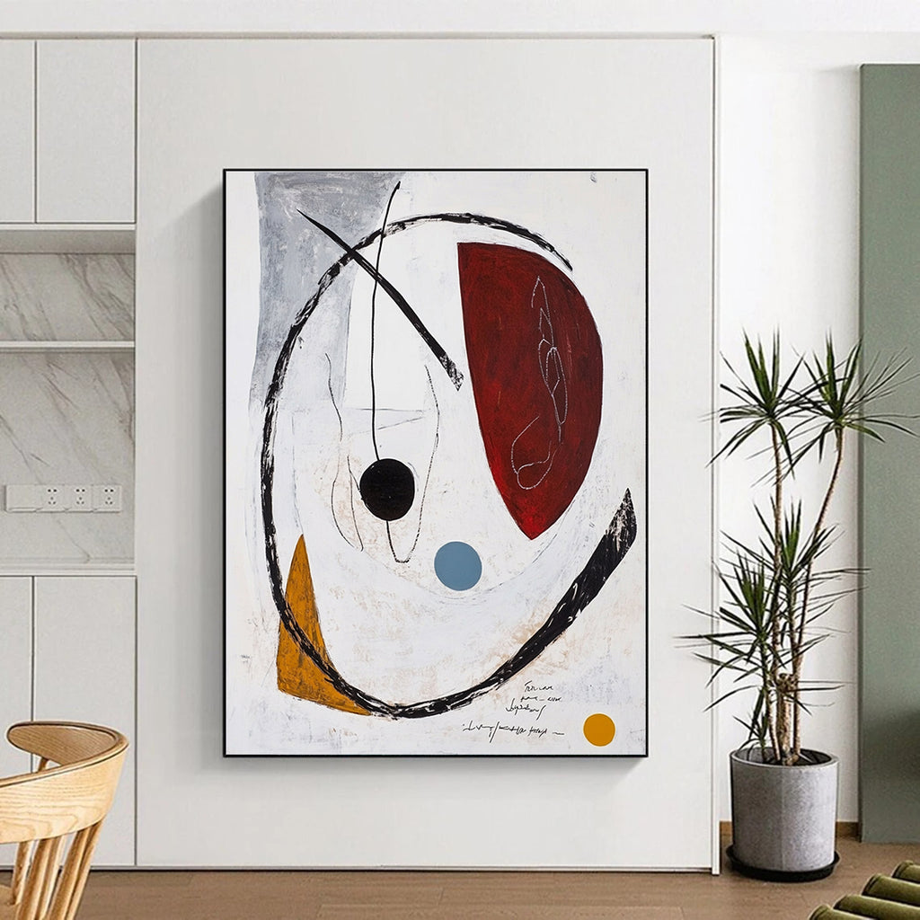 Circular Abstract Composition Painting for Modern Gallery Corridors GAB1246