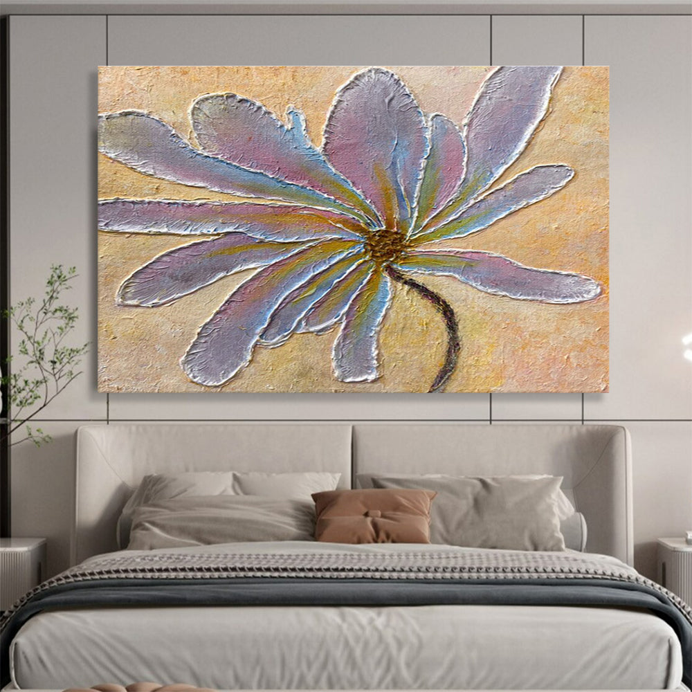 Textured Flower Abstract Painting for Charming Garden - Facing Cafes YHT346