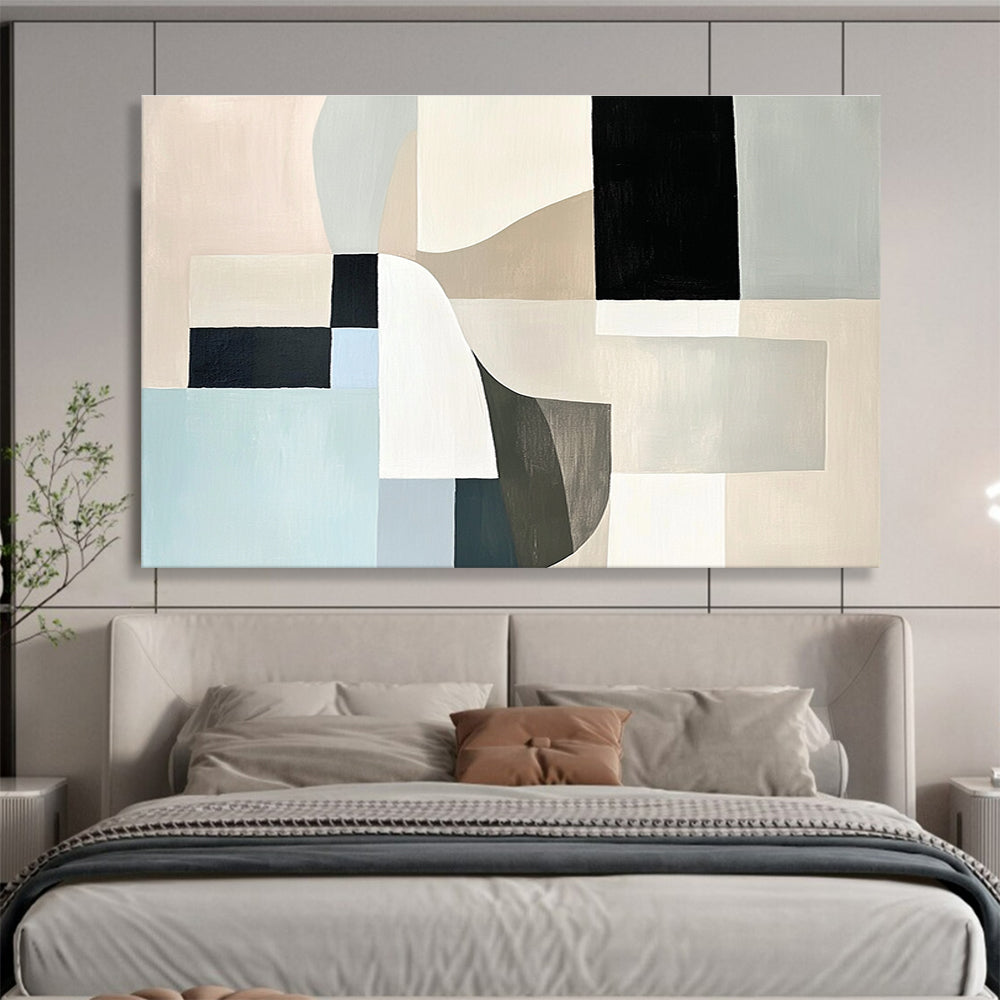Soft - Toned Geometric Abstract  Harmonious Shapes ABS101