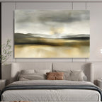 Gray - Toned Landscape Abstract Painting with Depth ABS235