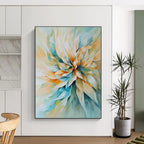 Pastel Flower Burst Abstract Painting for Charming Cafes GAB1103