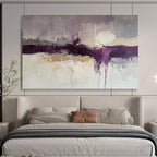 Purple - Toned Abstract Landscape Painting with Subtle Color Blends ABS248