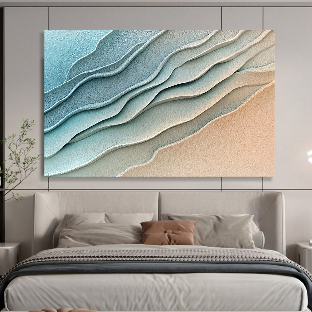 Layered Blue & Peach Textures  Coastal Calm ABS045