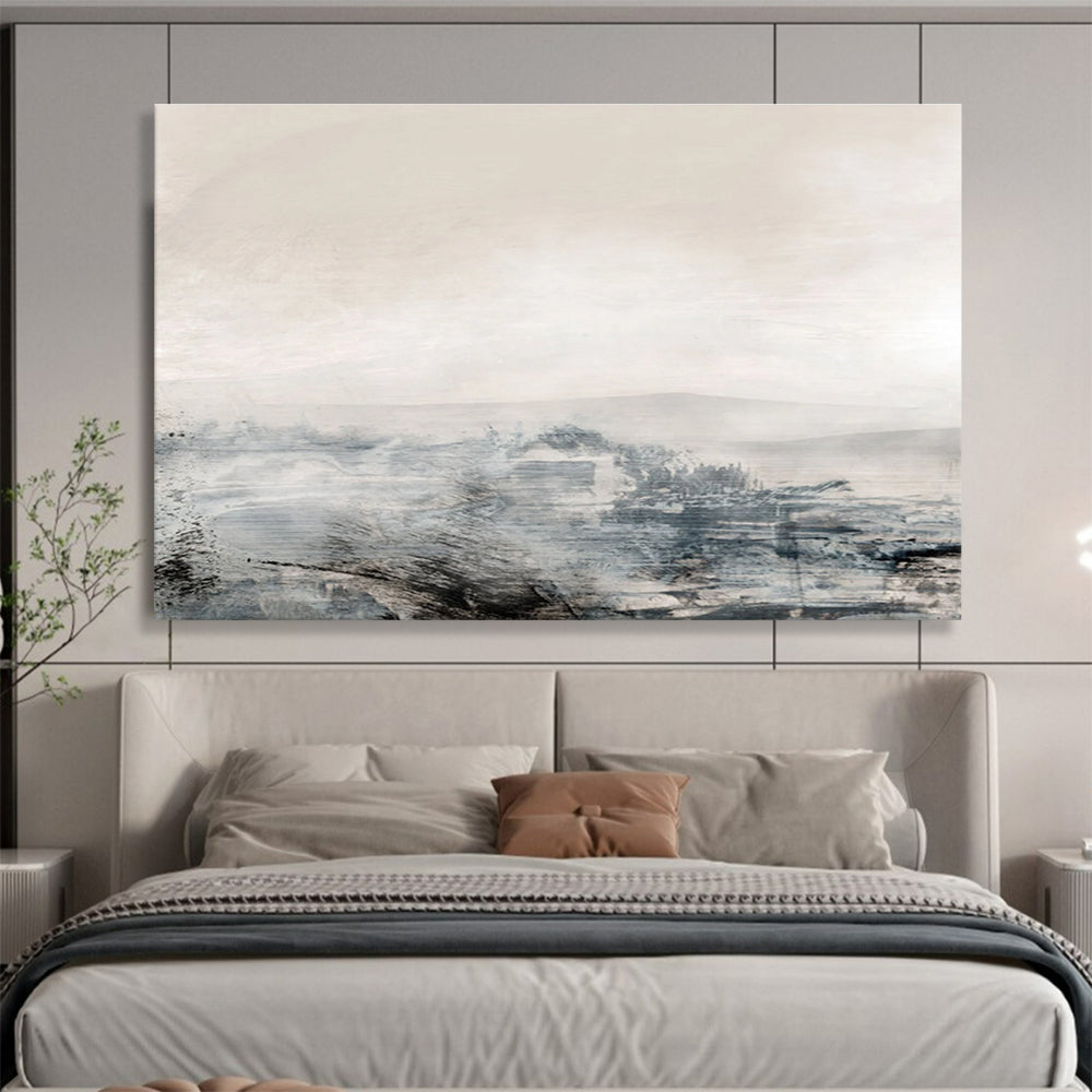 Misty Landscape Abstract Painting for Lakeside Retreats YHT136