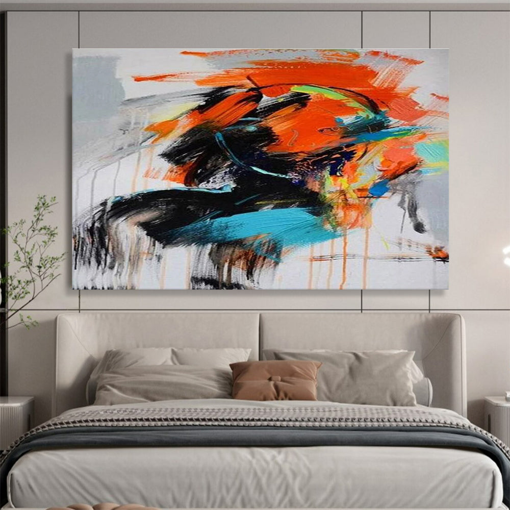 Bold Color Splash Abstract Painting for Art - Inspired Retail Stores YHT287