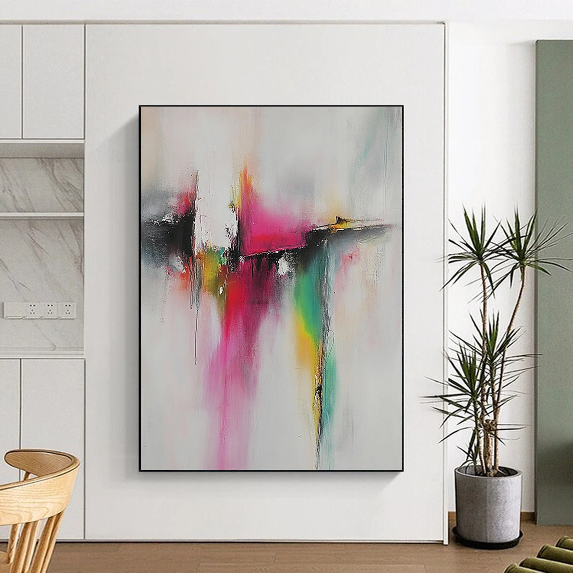Colorful Splash Abstract Painting with Whimsical Creativity WINK496