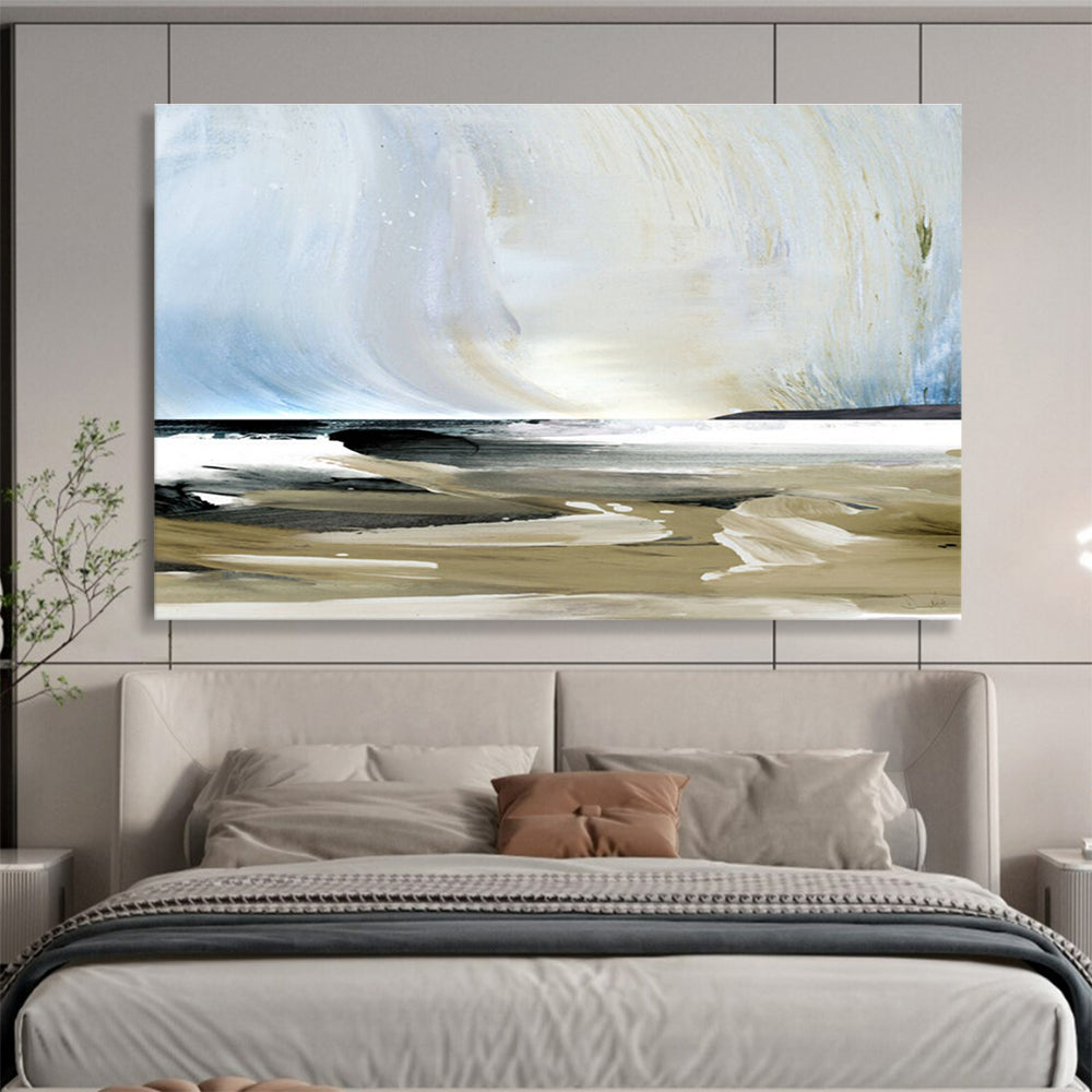 Coastal Abstract Painting for Beachfront Retreats YHT116