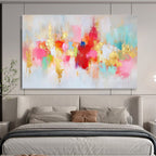 Colorful Gold - Accented Abstract Painting with Luxurious Vibes ABS423