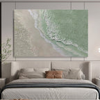 River and Greenery Abstract Painting for Nature - Inspired Home Offices YHT250