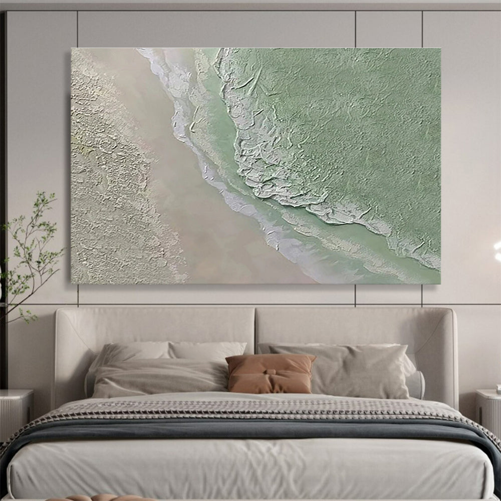 River and Greenery Abstract Painting for Nature - Inspired Home Offices YHT250