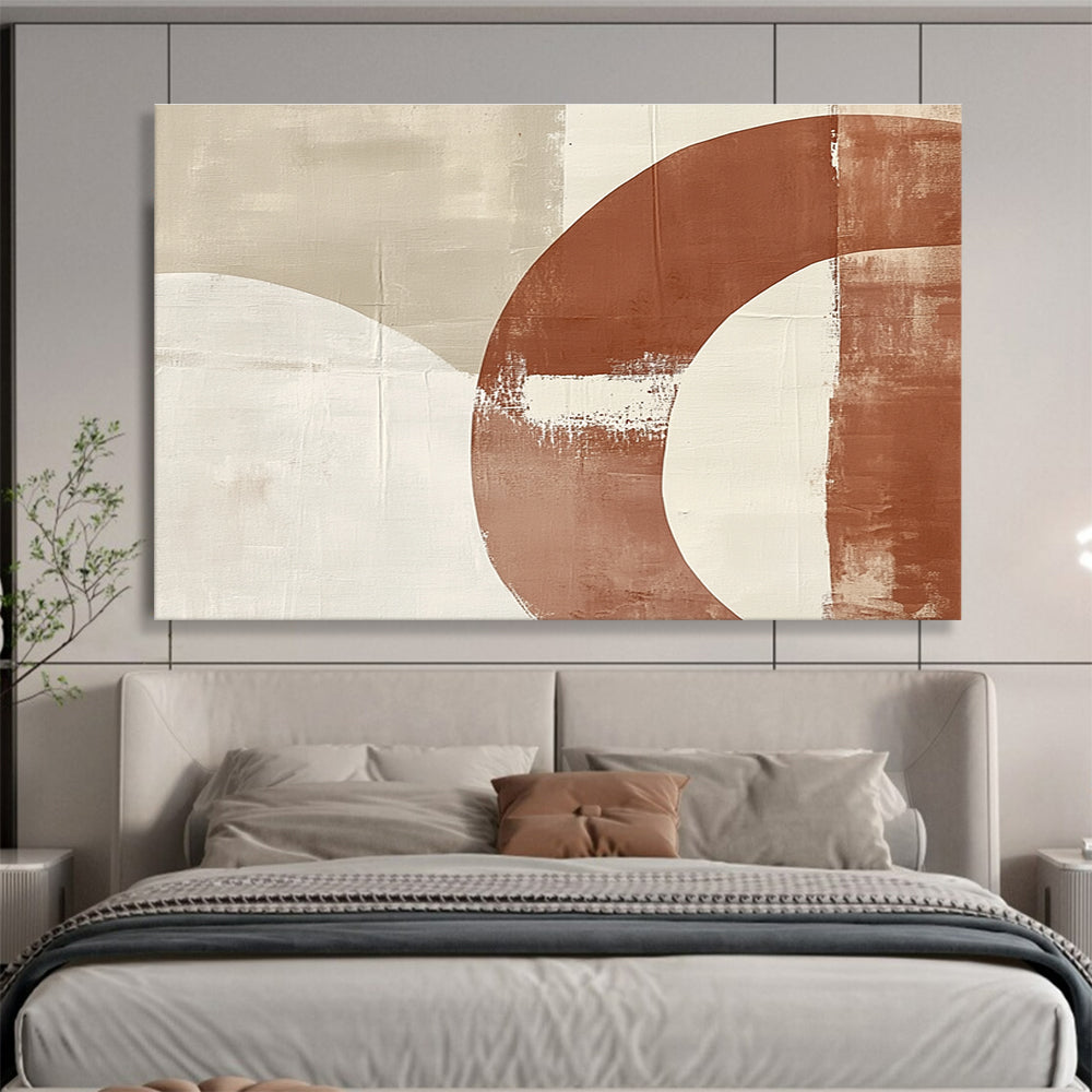 Earth - Toned Curved Abstract  Subtle Elegance ABS033