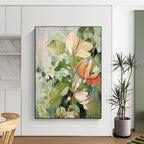 Tropical Floral Bunch Abstract Painting for Coastal Home Verandas HENG083