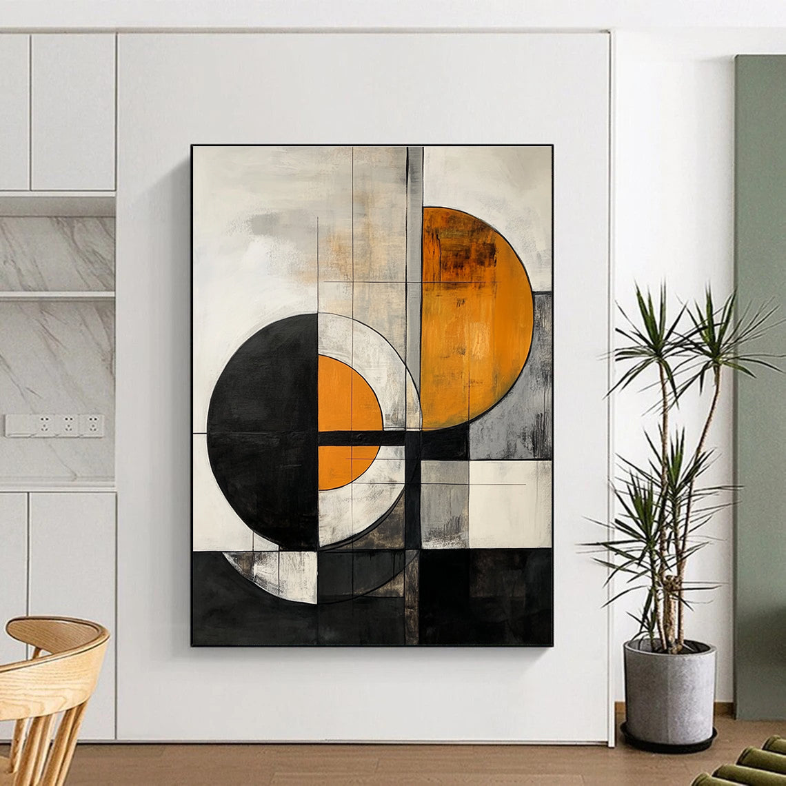 Overlapping Circle Abstract - Symmetrical Abstract Painting GAB0659