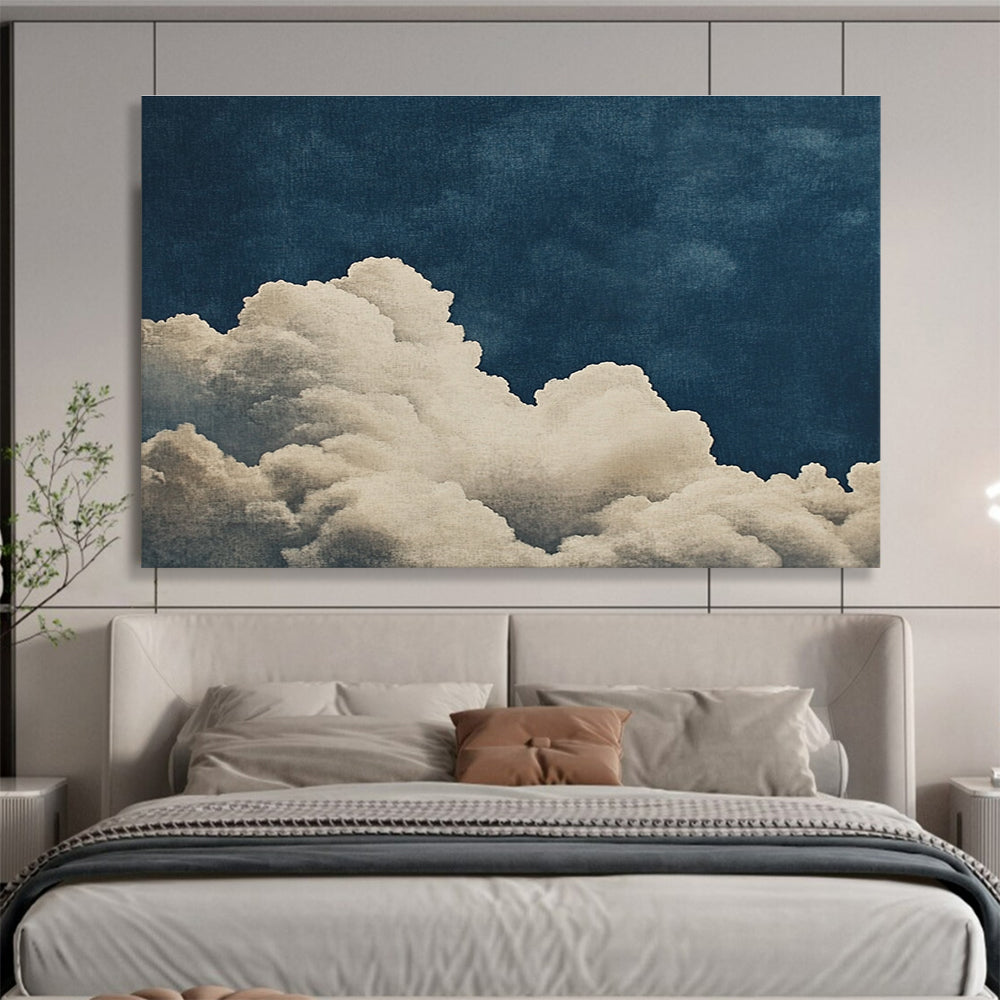Minimalist Clouds on Dark Blue  Calm Skies ABS114