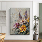 Textured Flower Bouquet Abstract Painting for Garden - Themed Cafes GAB1340