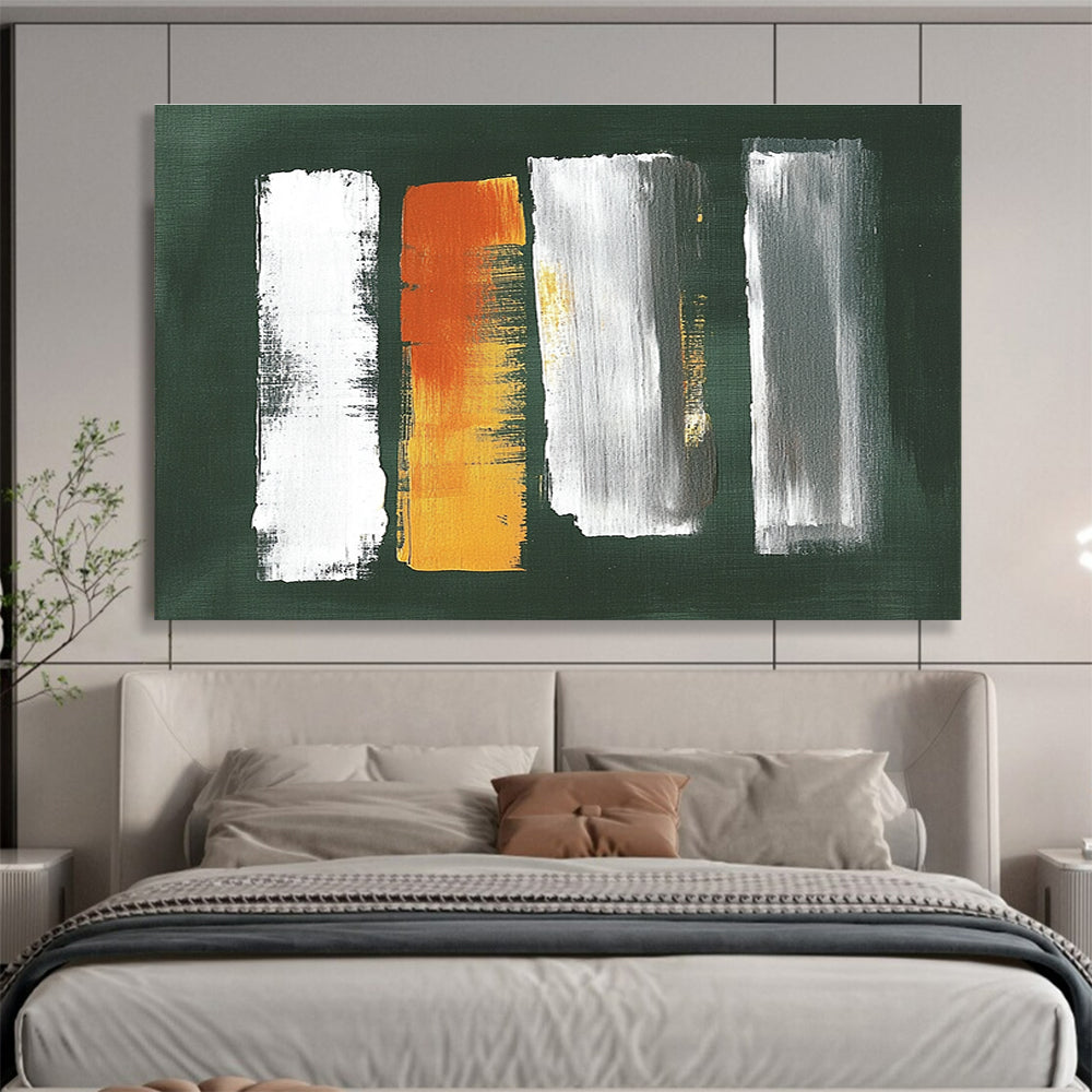 Brushstroke Abstract on Green Background ABS087
