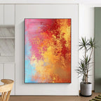 Fiery Abstract Colors Painting with Passionate Intensity WINK332