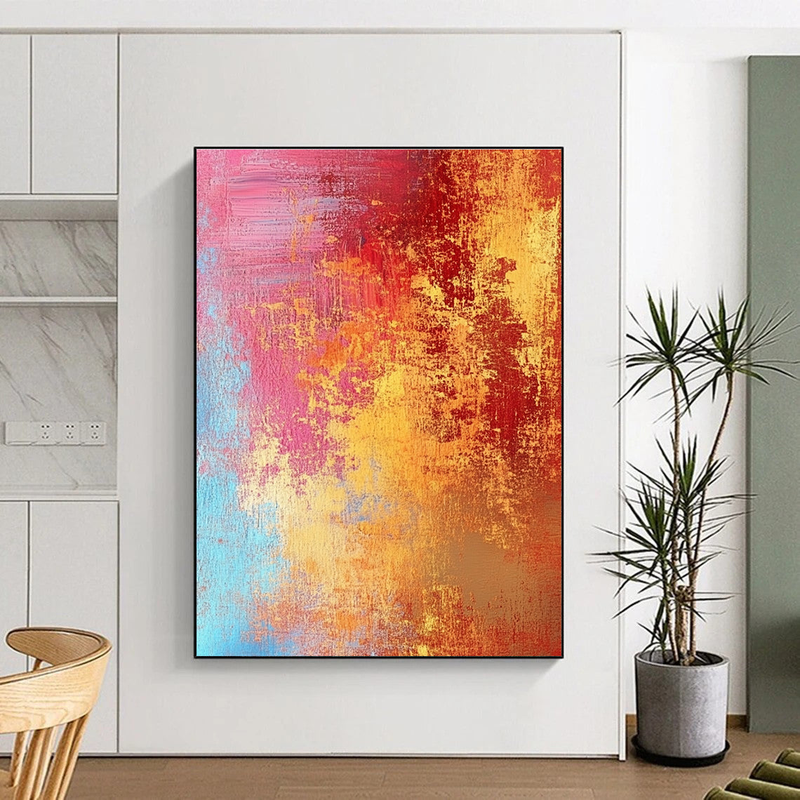 Fiery Abstract Colors Painting with Passionate Intensity WINK332