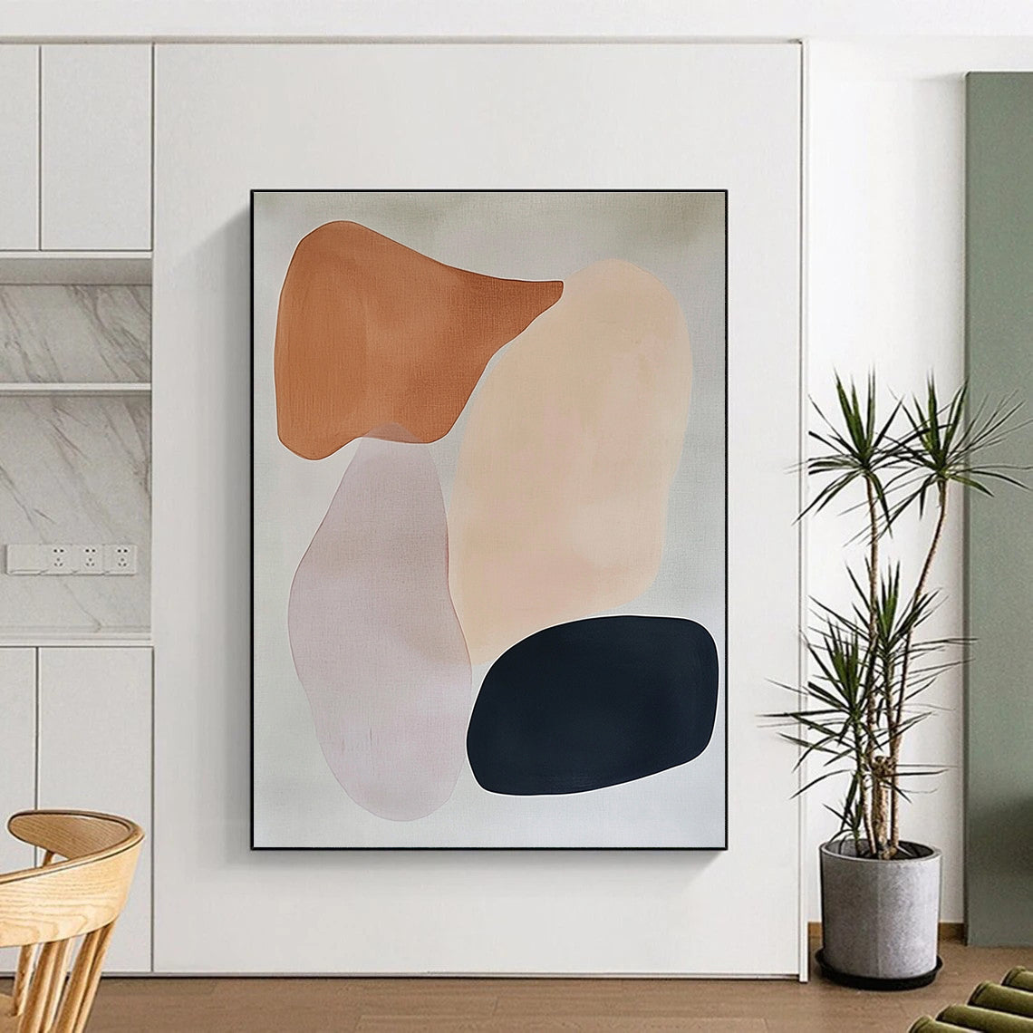 Pastel - Shaped Abstract Painting with Soft Forms WINK851