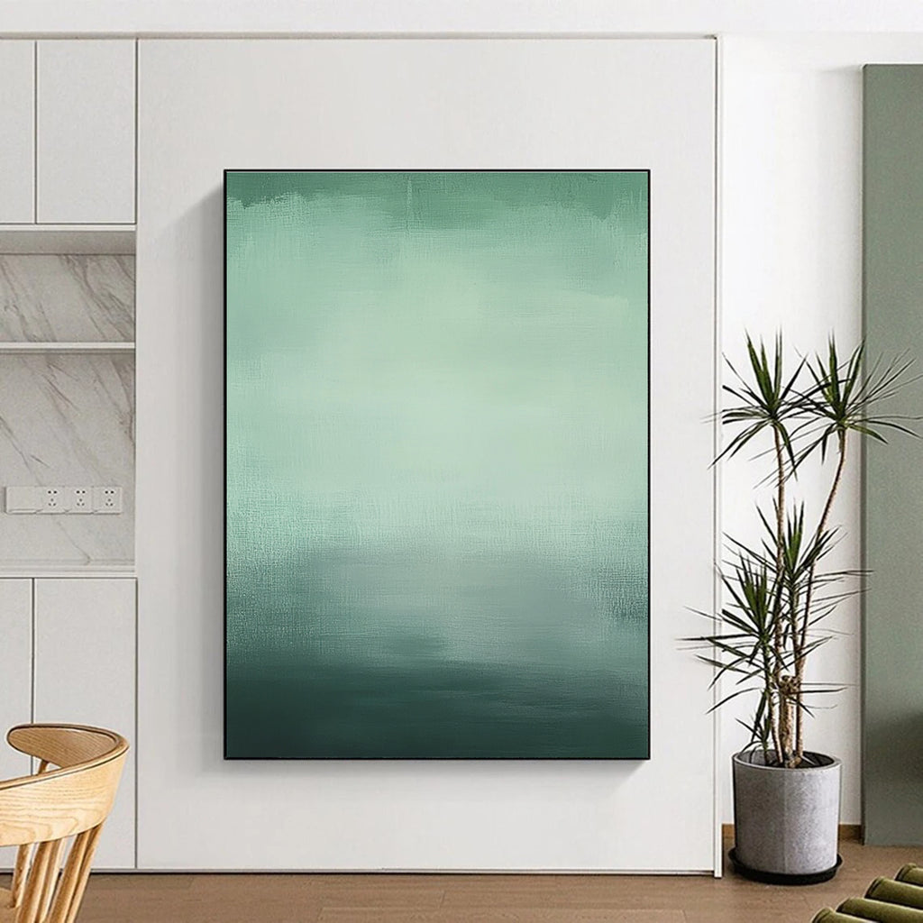 Green - Gradient Abstract Painting with Subtle Transitions WINK871