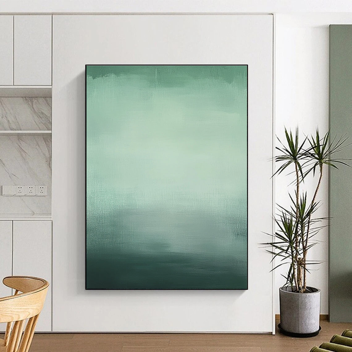 Green - Gradient Abstract Painting with Subtle Transitions WINK871