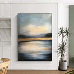 Misty Landscape Abstract Painting with Subtle Hues GAB0001