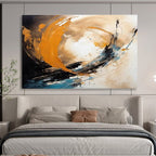 Dynamic Swirl Abstract Painting for Energetic Interiors YHT097