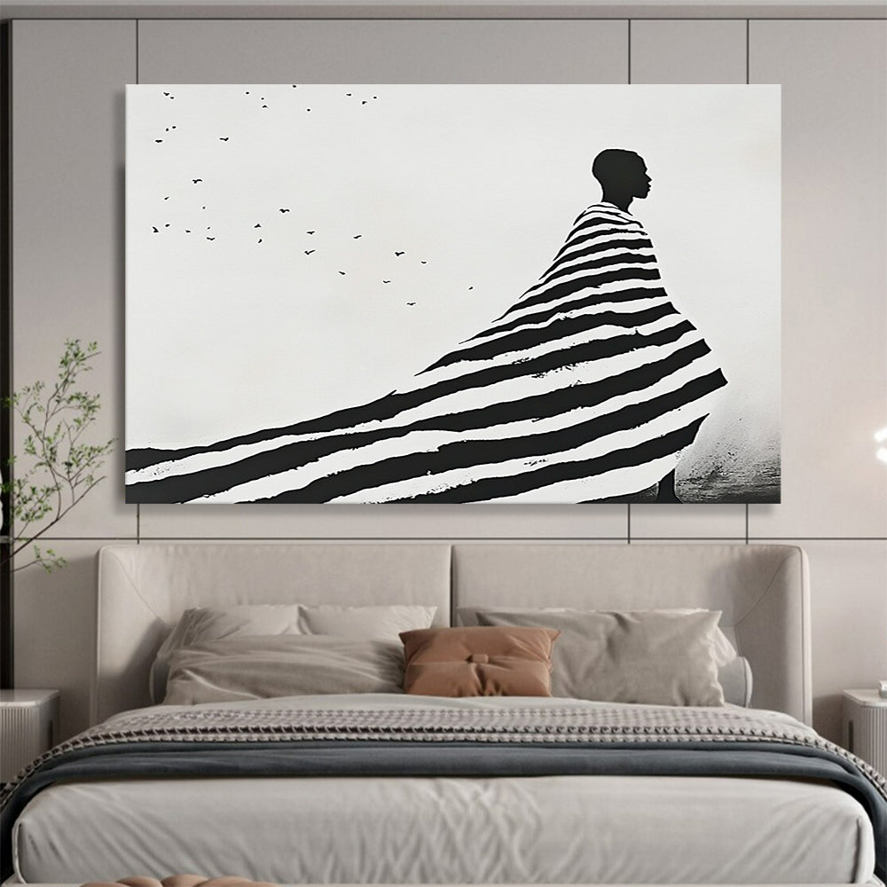 Silhouette with Striped Cloak - Mystery and Movement ABS019