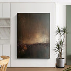 Dark Gradient Abstract Painting with Mysterious Depth WINK291