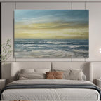 Sunset Sea Abstract Vibrant Landscape Painting for Art - Filled Homes YHT032