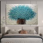 Blue Blossom Tree Abstract Painting for Modern Lobby Spaces YHT213