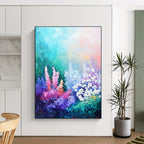 Colorful Flower Field Vibrant Landscape Abstract Painting GAB0273