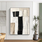 Monochrome - Figure Abstract Painting for Modern Art Studios GAB0869
