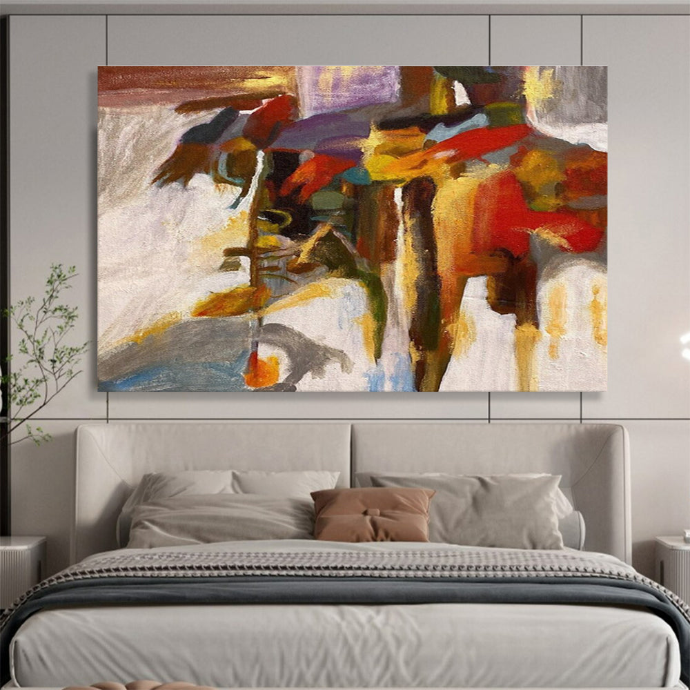 Colorful Abstract Figures Painting for Art - Loving Community Centers YHT365