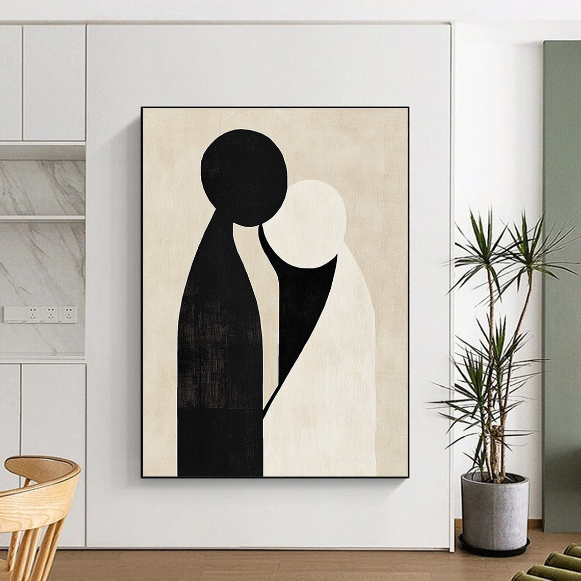 Abstract Couple Figure Painting for Romantic - Themed Anniversaries GAB0965