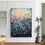 Colorful Dotted Mosaic Vibrant Abstract Painting GAB0291