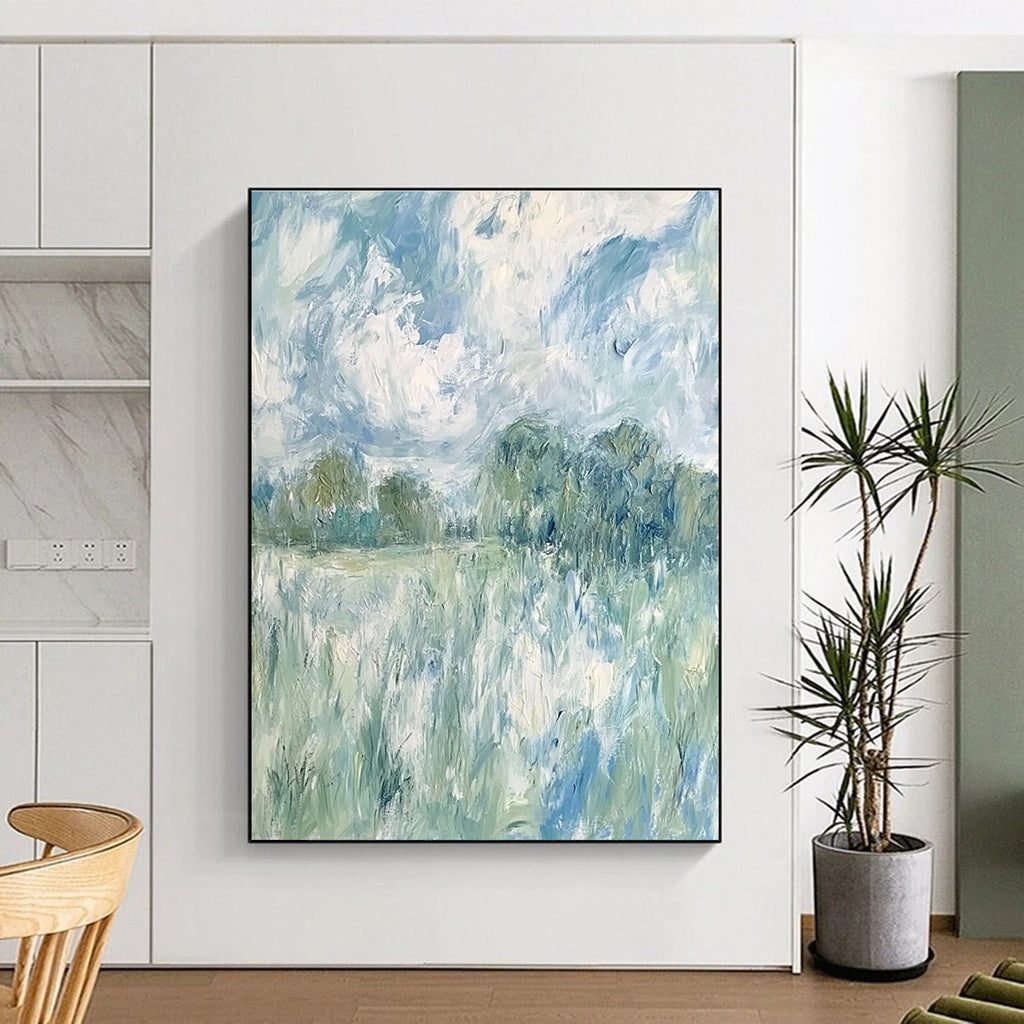 Impressionistic Field Abstract Painting for Country - Style Cafes GAB0815