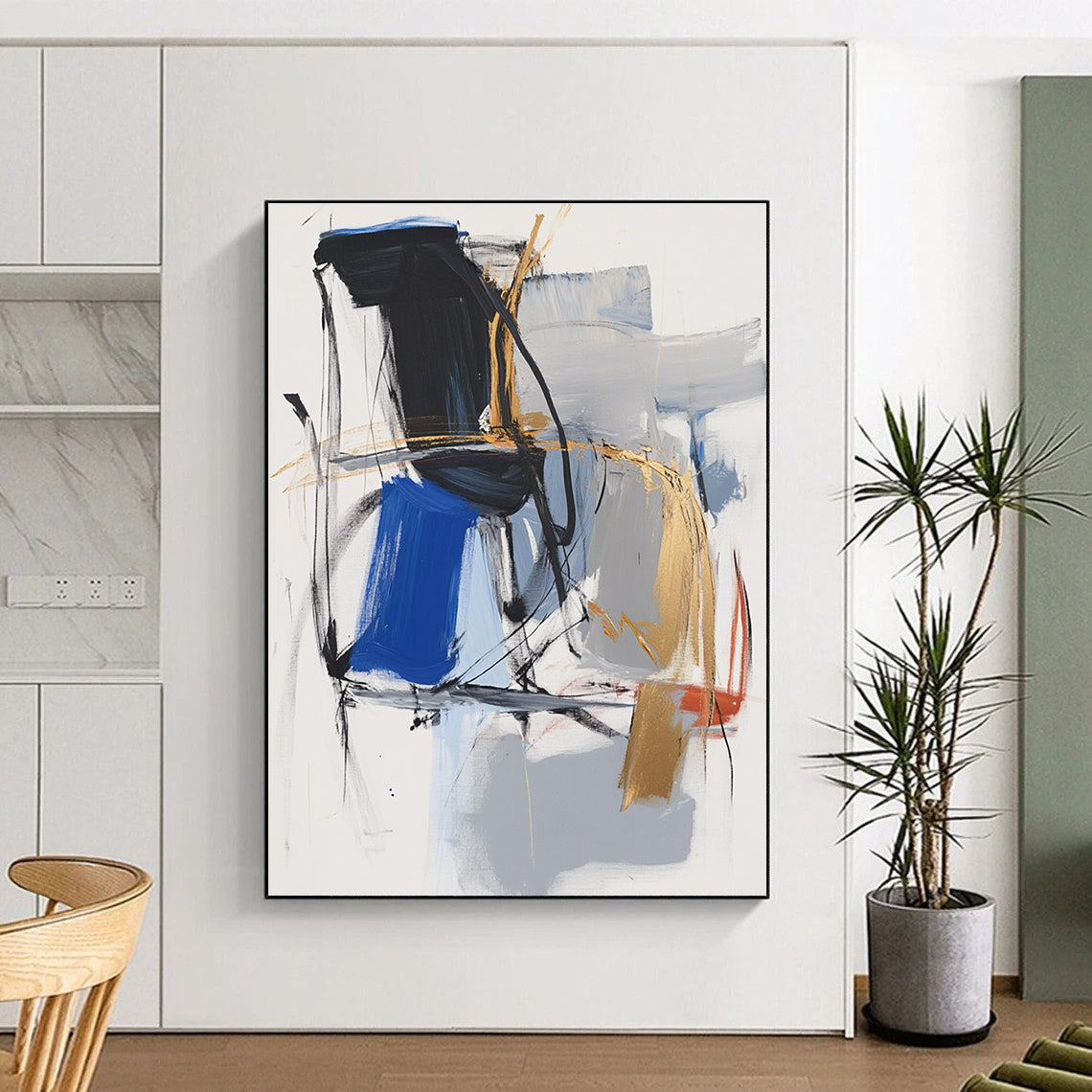Color - Accented Abstract Painting with Dynamic Energy WINK804