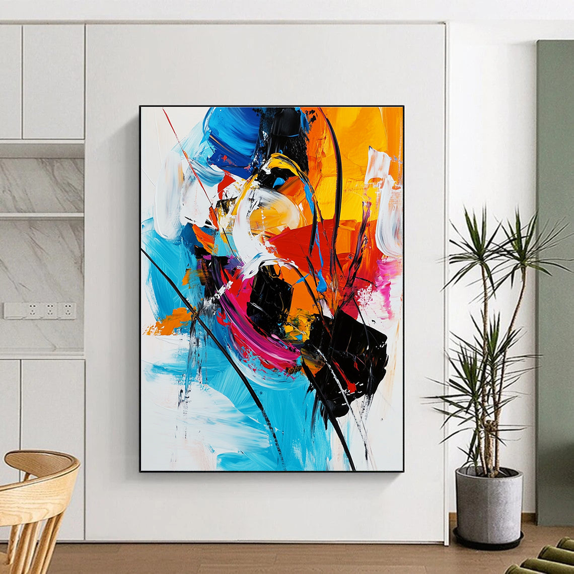 Colorful Abstract Energy Painting for Dynamic Offices GAB0760