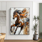 Galloping Horse Dynamic Abstract Painting for Energetic Interiors GAB1414