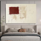 Textured Maroon - Beige Art Translating Raw Emotions into Layered Expressions Abstract Painting ABS143